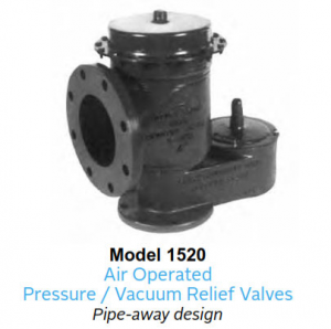 Air Operated Pressure/Vacuum Relief Valve (pipe-away design)